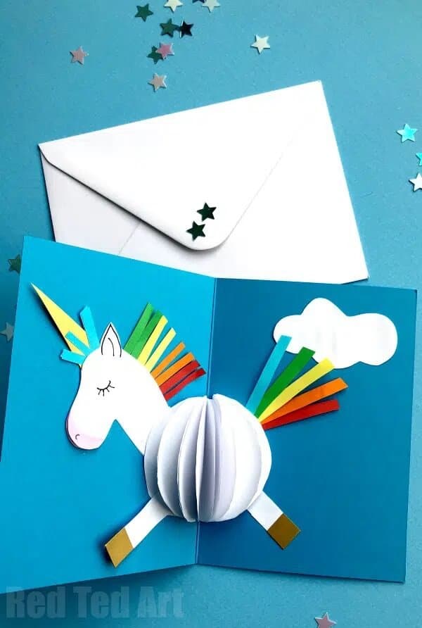 3D Unicorn Card