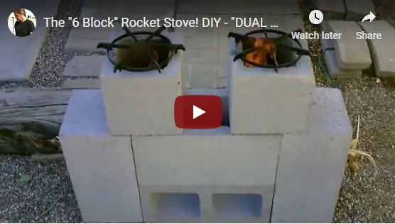 6-Block DIY Rocket Stove Plans