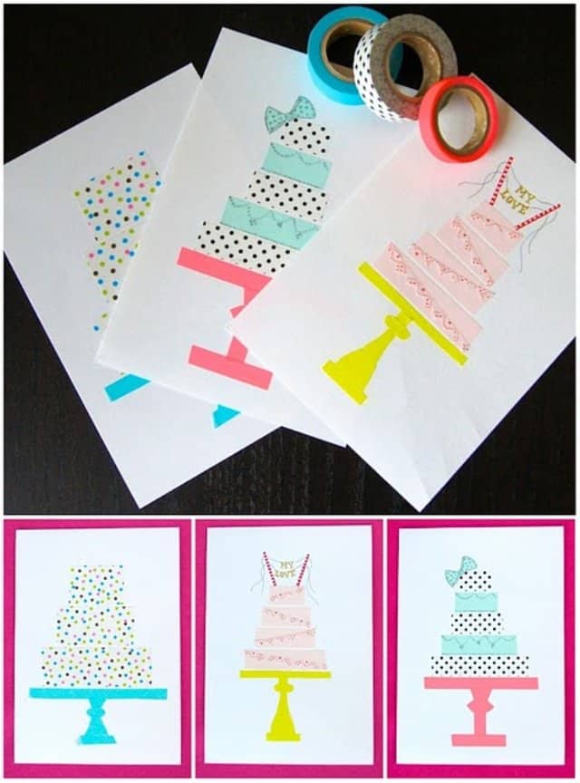 Crafting Washi Tape Birthday Cards