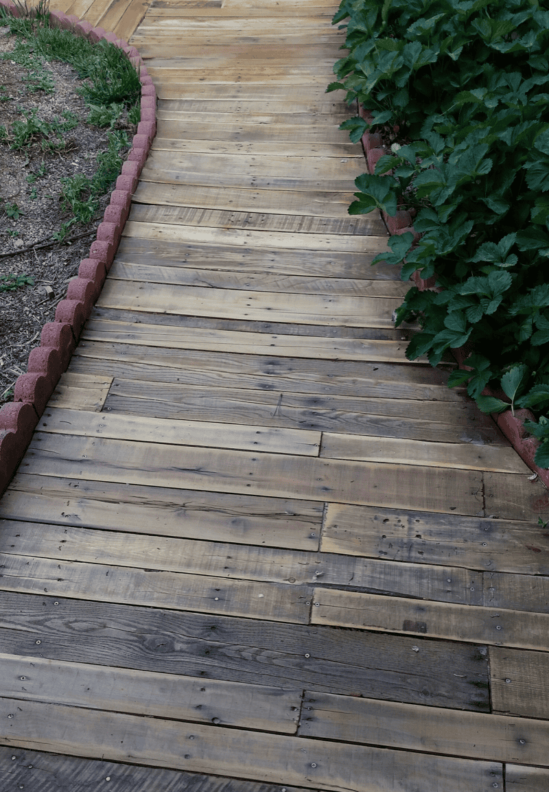Creating a Unique Walkway Using Pallet Wood
