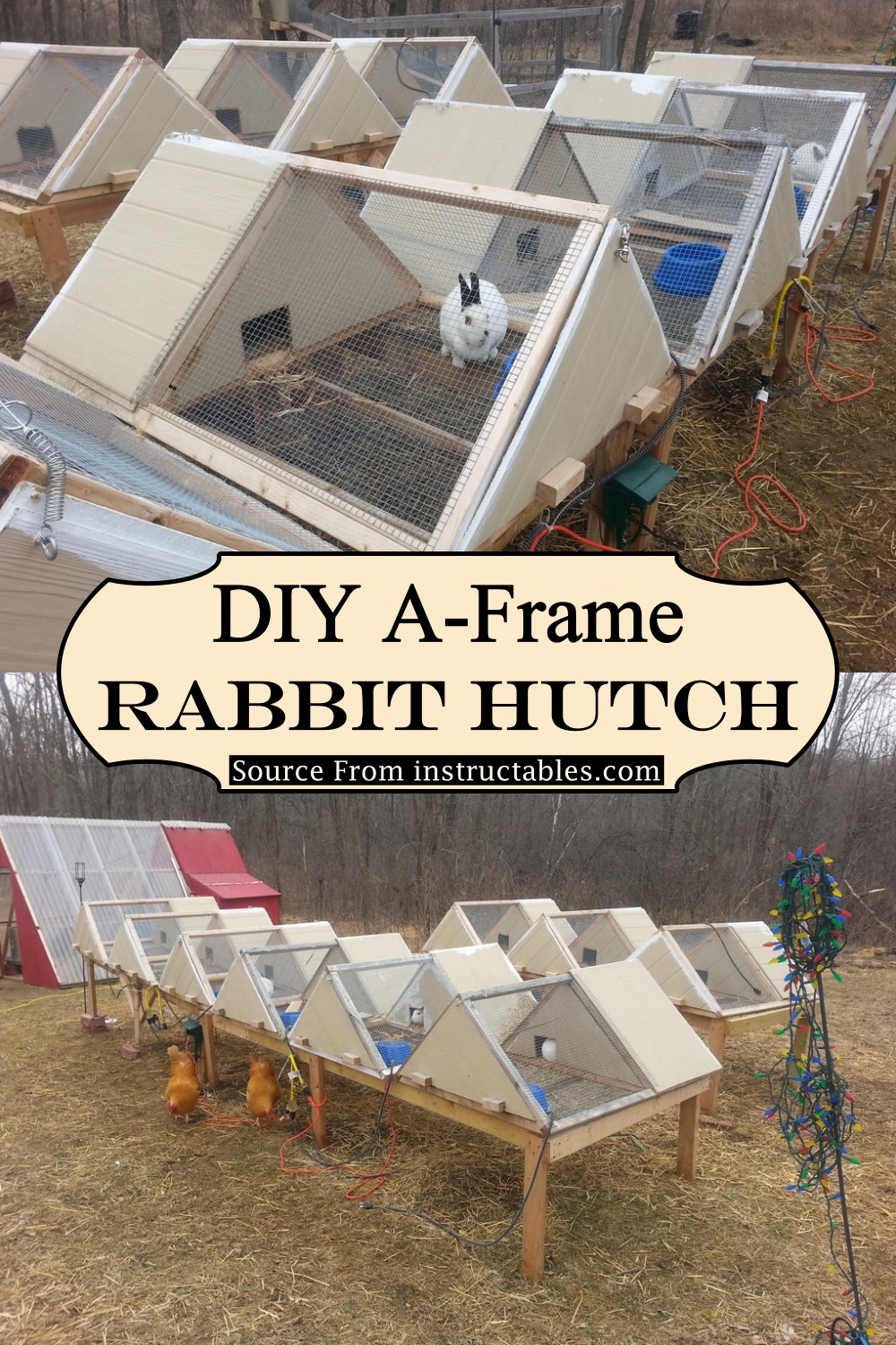 DIY A-Frame Rabbit Hutch