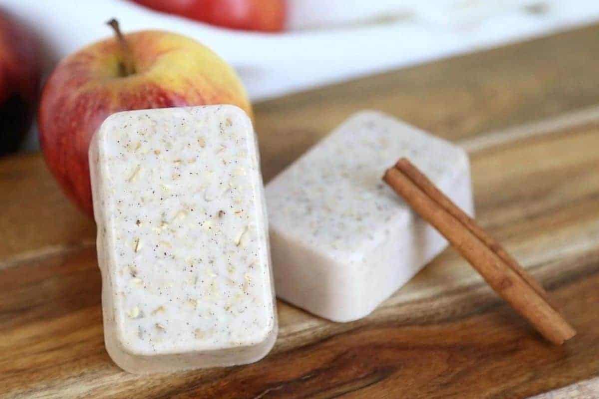 DIY Apple Cinnamon Oatmeal Soap Recipe
