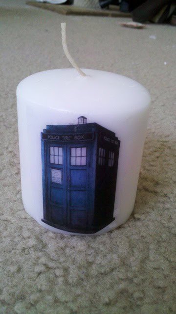 DIY Doctor Who Printed Candles