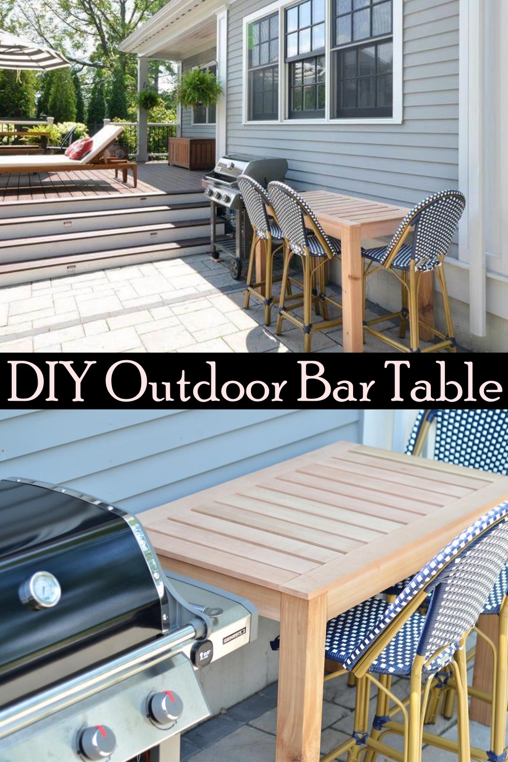 DIY Outdoor Bar Table