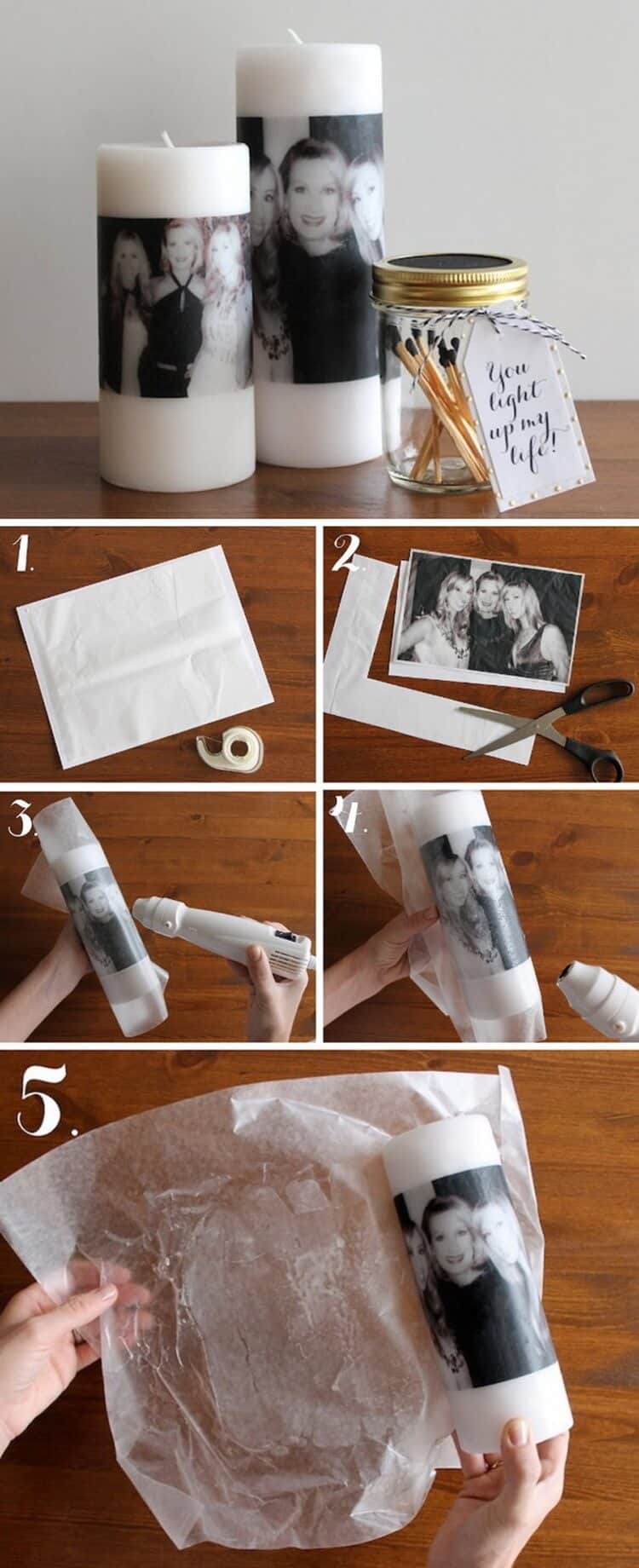 DIY Photo Candle