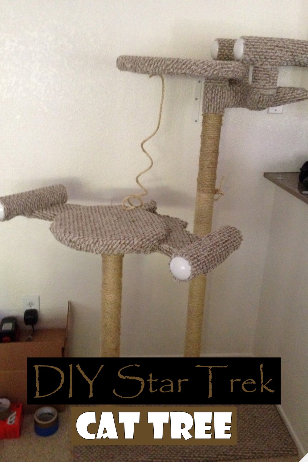 DIY Star Trek Cat Tree