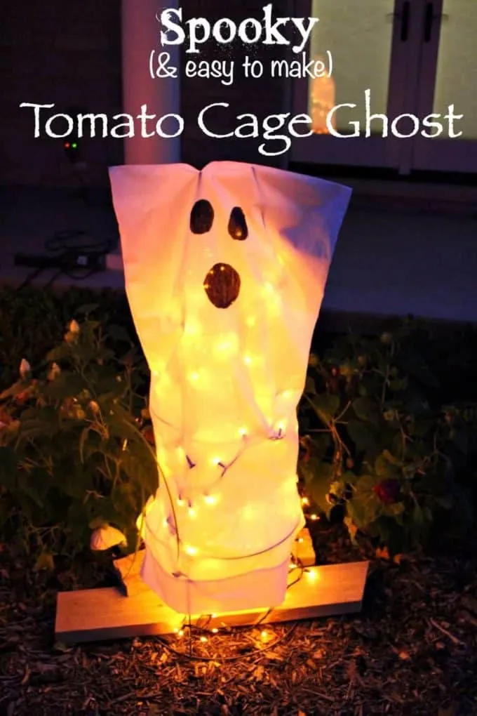 DIY Tomato Cage Ghost