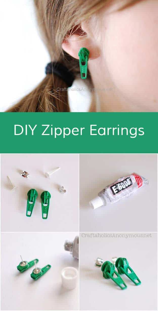 DIY Zipper Earring