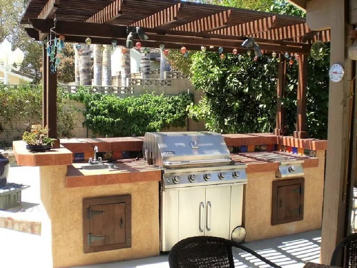 Homemade Backyard Kitchen - Outdoor Grill Station
