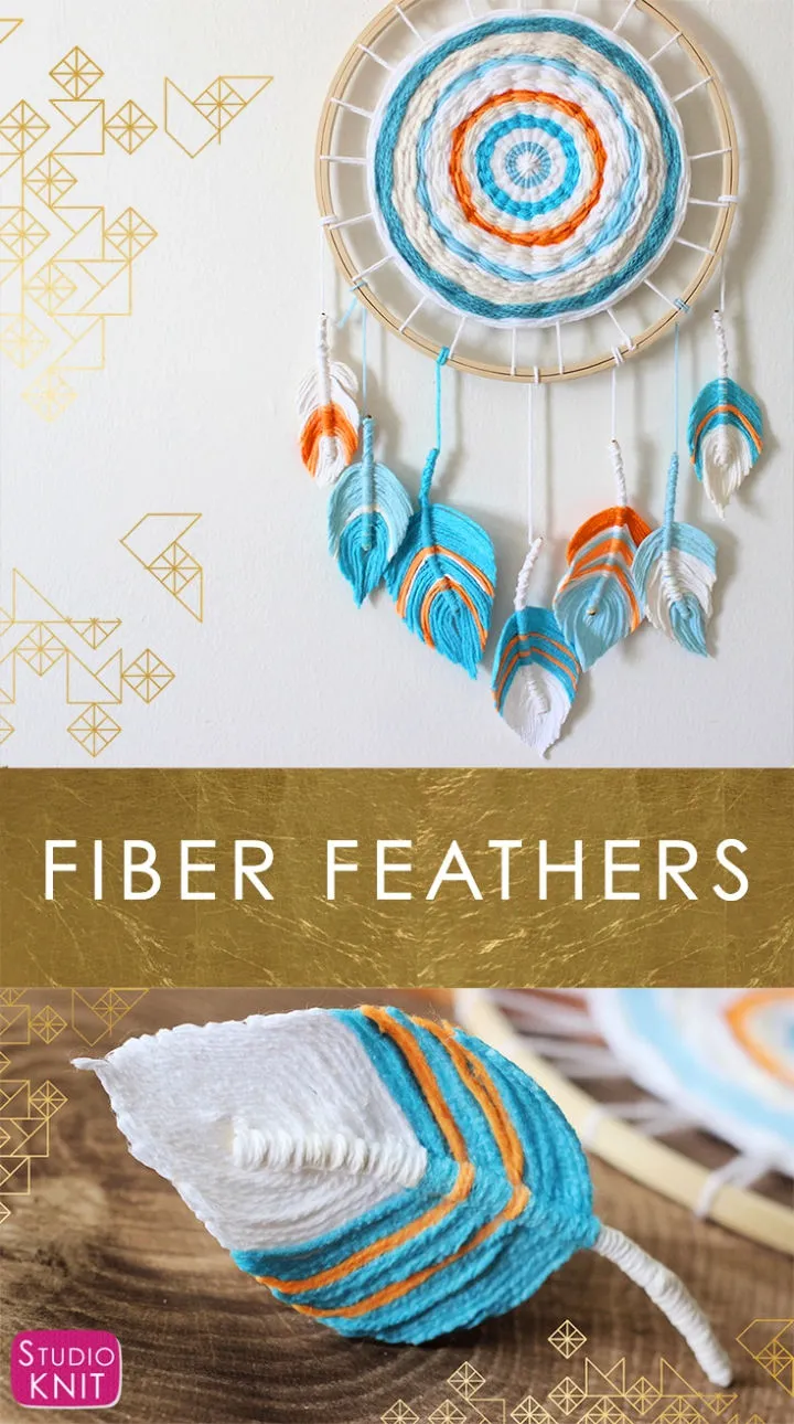 Homemade Fiber Feather Dream Catcher