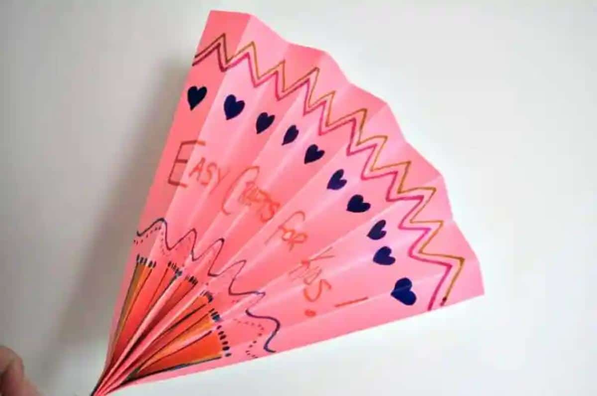 How To Make a Paper Fan – Origami Fan for Kids