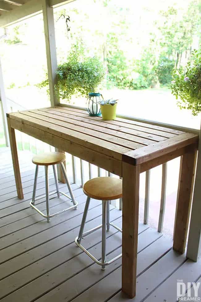 How to Build a 2x4 Outdoor Bar Table