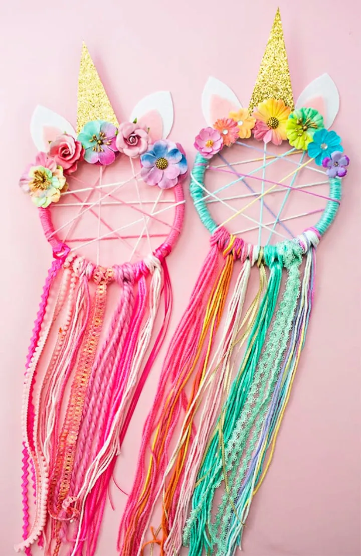Make a Unicorn Dreamcatcher with Your Kids