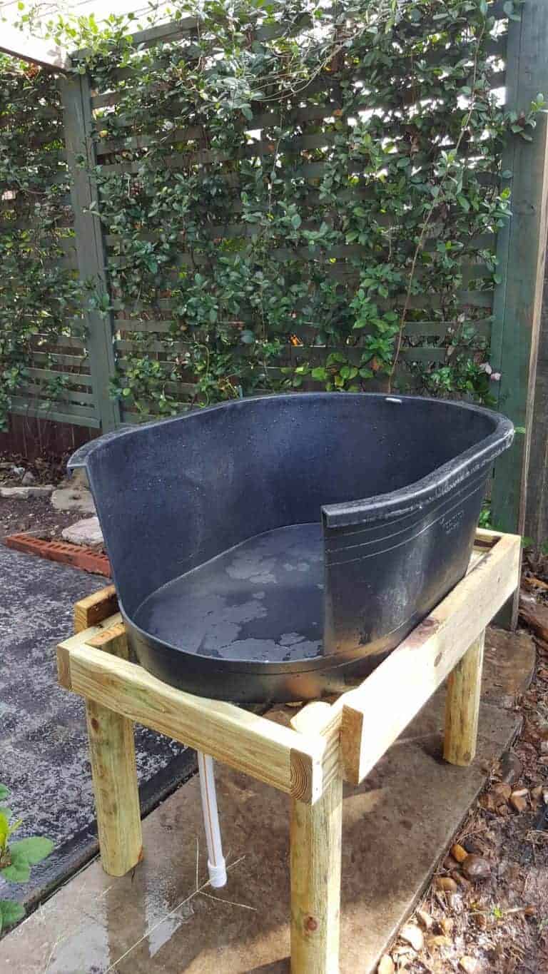 Outdoor DIY Dog Bath Tub