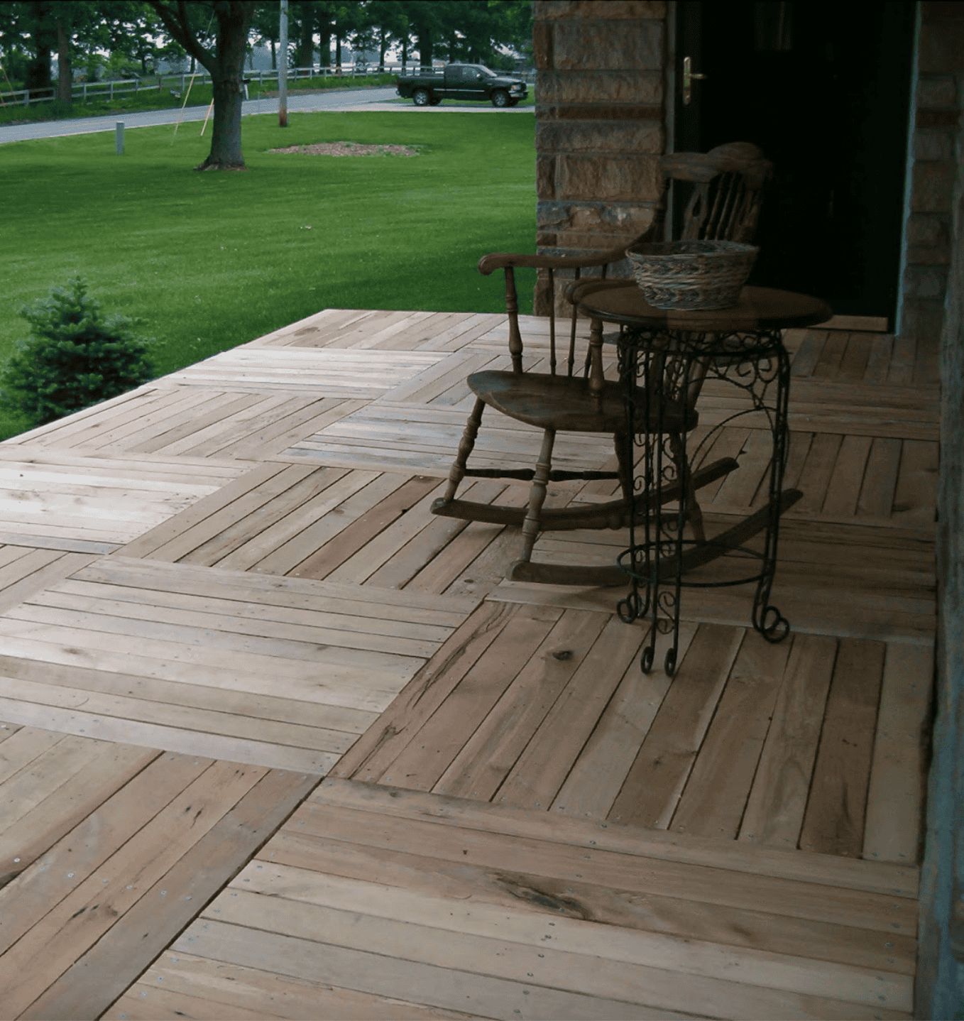 Pallet Wood Front Porch