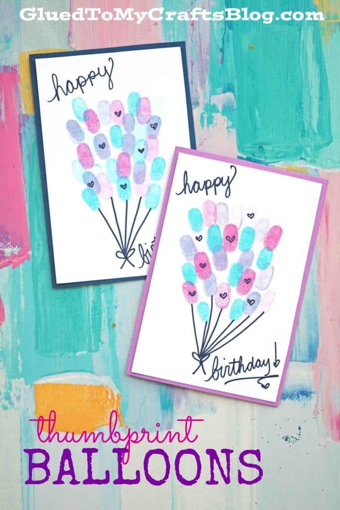 Thumbprint Balloons Birthday Card