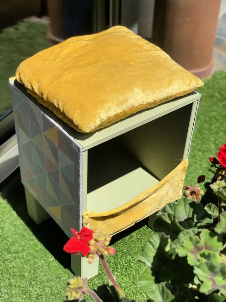 Wooden Cube Cat House