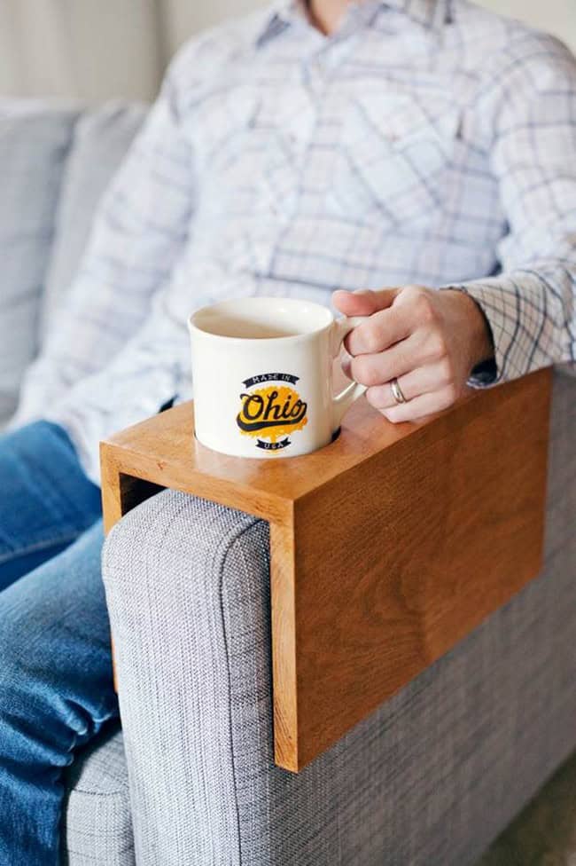 Wooden Sofa Cup Holder